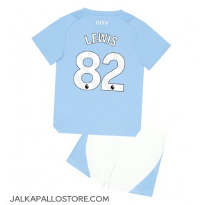Manchester City Rico Lewis #82 Kotipaita Lapsille 2023-24 Lyhythihainen (+ shortsit)
